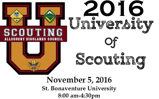 2016 University of Scouting November 5, 2016